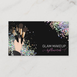 メークアップアーティスト、MUA、美しいサロンホログラフィックバスイン 名刺