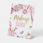 メークアップステーションスパパーティーガールグラマー誕生日ポス 台座サイン (正面)