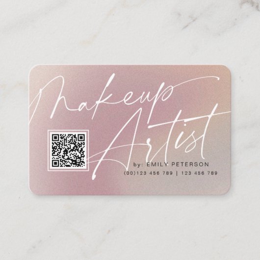 メークアモダンーティスト用QRコード名刺 名刺 (正面)