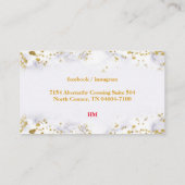 メークアーティストの大理石金ゴールド輝く抽象芸術 名刺 (裏面)