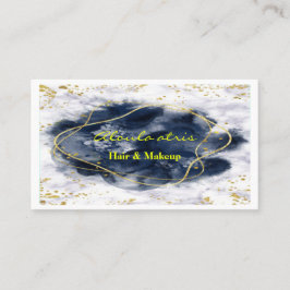 メークアーティストの大理石金ゴールド輝く抽象芸術 名刺