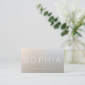 メークモダンアップアーティスト光るシルバー 名刺 (スタンド正面)