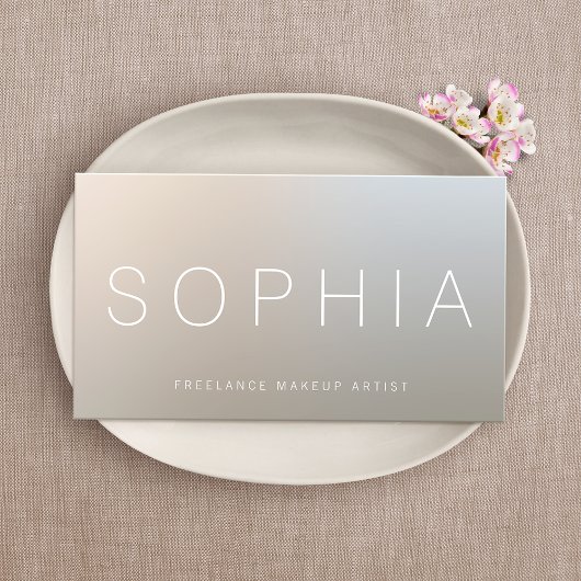 メークモダンアップアーティスト光るシルバー 名刺