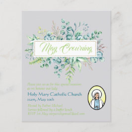 メークラウニング招待状ヴァージンメアリーカトリック招待状