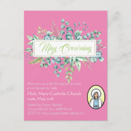 メークラウニング招待状ヴァージンメアリーカトリック招待状 ポストカード