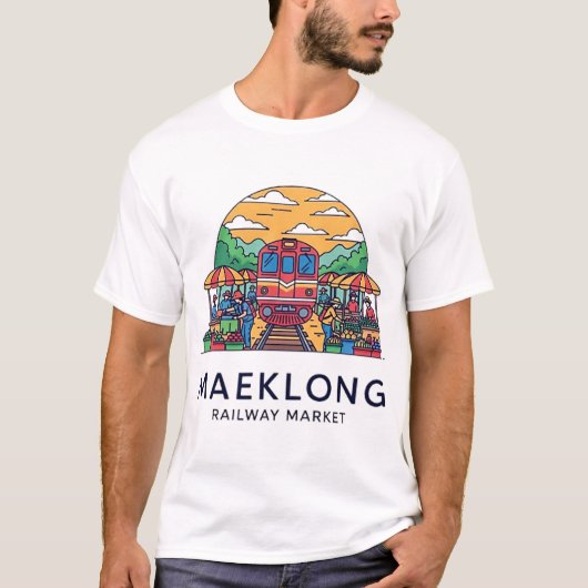 メークローン鉄道市場 Tシャツ (正面)