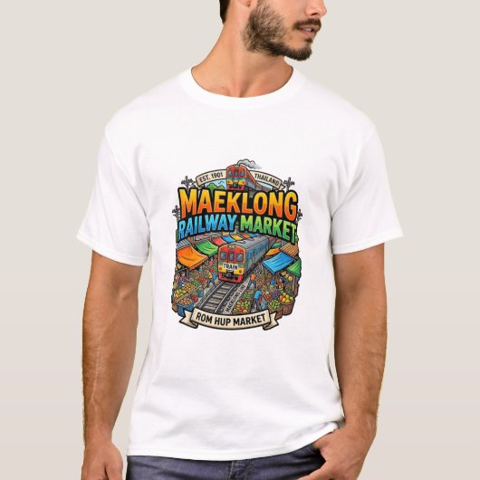 メークローン鉄道市場 Tシャツ (正面)