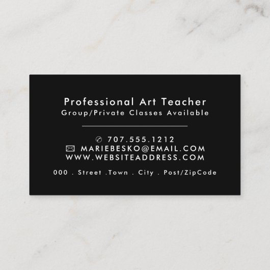 メーズトリップ(幻覚体験)のようなスクエアアート先生 名刺 (裏面)