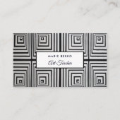 メーズトリップ(幻覚体験)のようなスクエアアート先生 名刺 (正面)