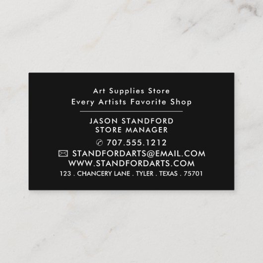 メーズトリップ（幻覚体験）のようなスクエア美術品店 名刺 (裏面)