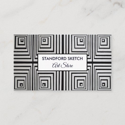 メーズトリップ(幻覚体験)のようなスクエア美術品店 名刺 (正面)