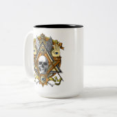 メーソニックスカル ツートーンマグカップ (正面左)