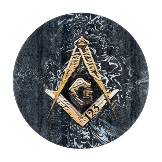 メーソニック精神（黄色い渦巻き） カッティングボード (正面)