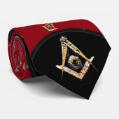 メーソニック精神（黄/赤） ネクタイ (ロール)