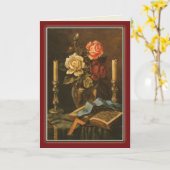 メーソニック誕生日折り畳みグリーティングカード – 5" x 7" カード (黄色い花)