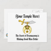 メーソニック/シュリナーズの紋章 ポストカード (正面/裏面)