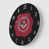 メーソニック·ワックス·シール ラージ壁時計 (傾斜)