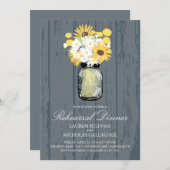 メーソンジャーおよびヒマワリのリハーサルの夕食 招待状 (正面/裏面)