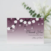 メーソンジャーおよびホタルのサンキューカード-プラム サンキューカード (スタンド正面)