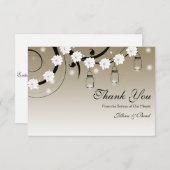 メーソンジャーおよびホタルのサンキューカード-金ゴールド サンキューカード (正面/裏面)