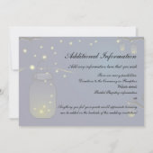 メーソンジャーおよびホタルの結婚式招待状 招待状 (裏面)