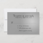 メーソンジャーおよびホタルRSVP -白黒 出欠カード (裏面)