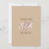 メーソンジャーのアジサイの素朴なブライダルシャワー 招待状 (裏面)