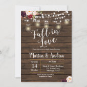 メーソンジャーのカップルのシャワーの招待カード 招待状 (正面)