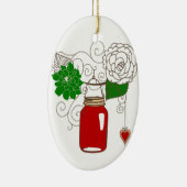 メーソンジャーのクリスマスのオーナメント セラミックオーナメント (右)