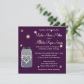 メーソンジャーのハートの結婚式招待状のホタル 招待状 (スタンド正面)