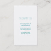 メーソンジャーのビーチの航海のな沿岸水中白 名刺 (裏面)