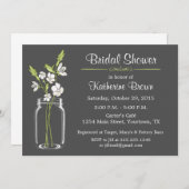 メーソンジャーのブライダルシャワーのパーティの招待状 招待状 (正面/裏面)