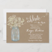 メーソンジャーのベビーの呼吸ブライダルシャワーの招待状 招待状 (正面)