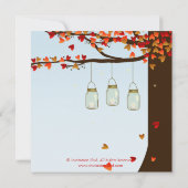 メーソンジャーのホタルのオークの木の結婚式の招待[日] 招待状 (裏面)