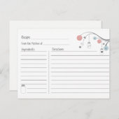 メーソンジャーの木のレシピカード インビテーションポストカード (正面/裏面)