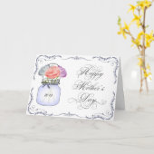 メーソンジャーの母の日カード カード (黄色い花)