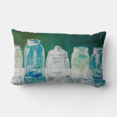 メーソンジャーの水彩画のLumbarの枕 ランバークッション (裏面)