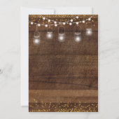 メーソンジャーの素朴なブライダルシャワーの招待カード 招待状 (裏面)