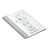 メーソンジャーの結婚式のゲストのノートの青い鐘 ノートブック (右側)