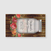 メーソンジャーの花のリースのブライダルシャワー (正面)