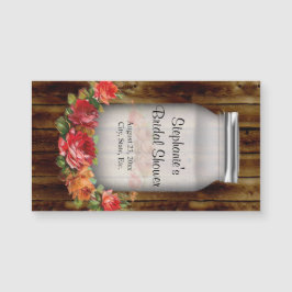 メーソンジャーの花のリースのブライダルシャワー