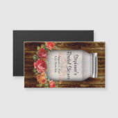 メーソンジャーの花のリースのブライダルシャワー (正面/裏面)