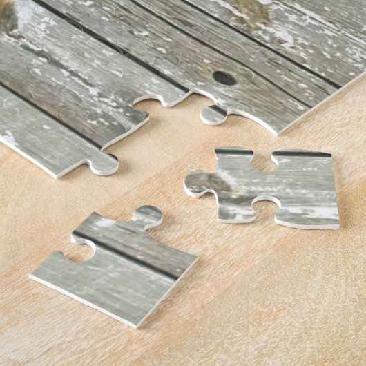 メーソンジャーの野生の花の納屋の木製のフランスのな国 ジグソーパズル (側面)