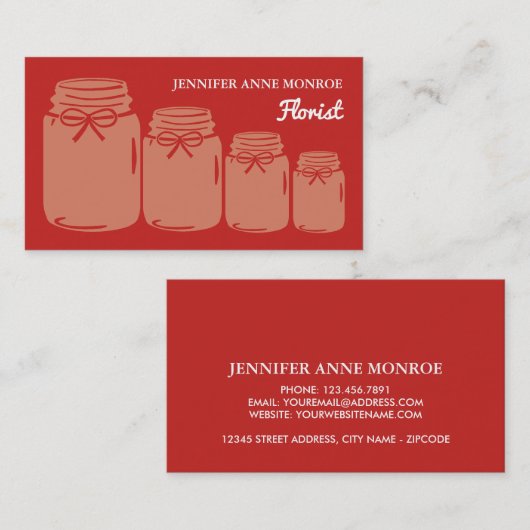 メーソンジャース、フローリィ 名刺 (正面/裏面)