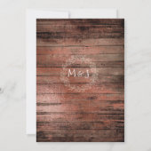 メーソンジャーライトベビーの呼吸素朴な結婚式 招待状 (裏面)