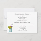 メーソンジャールオブパンジー披露宴RSVP 招待状 (裏面)