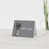 メーソンジャー及び野生の花のメッセージカード サンキューカード (正面)