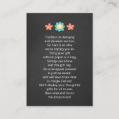 メーソンジャー覆いの表示ブライダルシャワーのギフトのラベル無し エンクロージャーカード (正面)