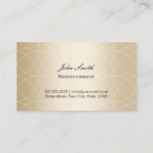 メーソンリーラグジュアリーブラック&金ゴールド 名刺 (裏面)