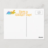 メーターに素晴らしは、あなたが可愛い恐竜がいる ポストカード (裏面)